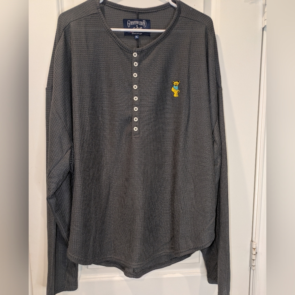 Grateful Dead x Section 119 XL Waffle Henley Dancing Bear NWOT ⚡ Official Licens - Picture 2 of 10